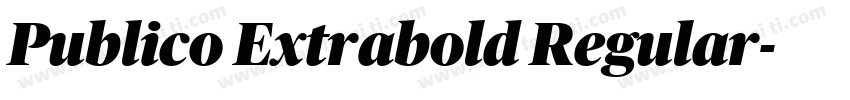 Publico Extrabold Regular字体转换